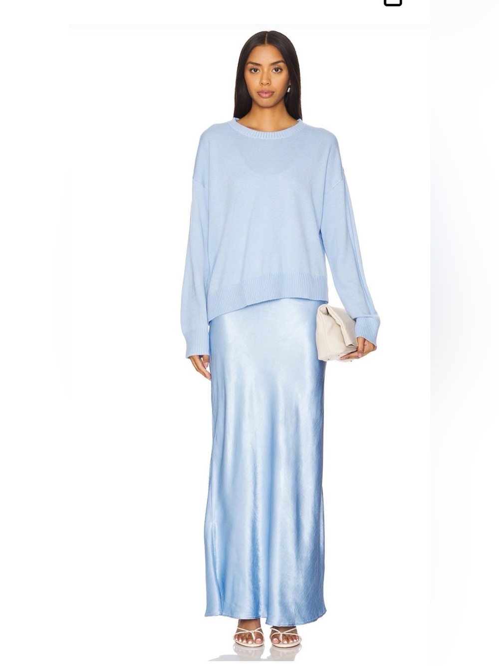 NWOT Rhyme Combo Slip Knit Dress in Dawn Blue SOVERE - SMALL - Picture 2 of 10